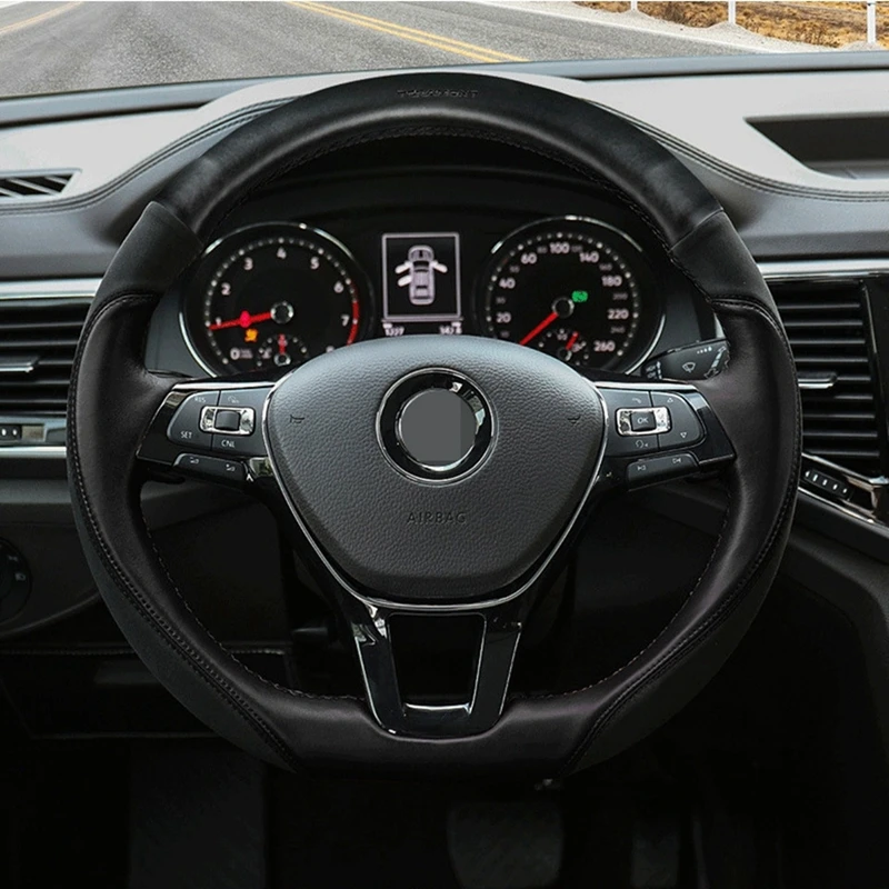 Ручная работа из натуральной кожи для Volkswagen Mk7 чехол рулевого колеса автомобиля