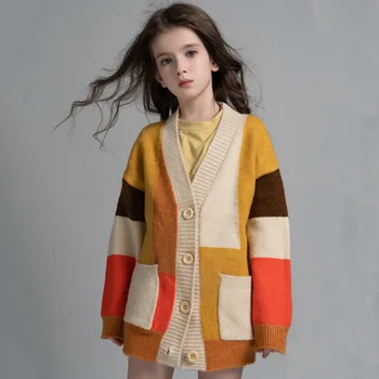 

2020 Baby Girls Sweater Autumn Toddler Girl Knitwear Long-Sleeve Cotton Cardigans Kids Sweater Coat Fashion Children Clothes