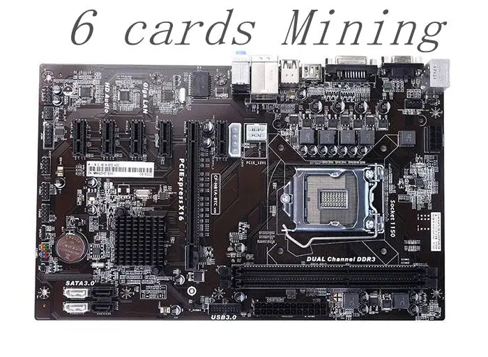 Материнская плата H81P BTC H81-BTC 6GPU 6PCI-E H81A-BTC LGA 1150 DDR3 H81 PRO материнская для майнинга |