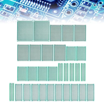 

32 pieces Double Sided Green Breadboard PCB DOT Board Prototype Universal Circuit Board Set Integrated Circuits
