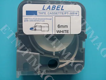 

Tapes cassette label lm-tp305w 6mmx8m white for max letatwin wire marker tube printer cable id printer lm-370a,lm-390a/pc,lm-380