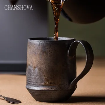 

CHANSHOVA Personality Retro style Handmade Ceramic Handgrip Teacup Coffee Cup Milk mug beer mug China Pottery G078