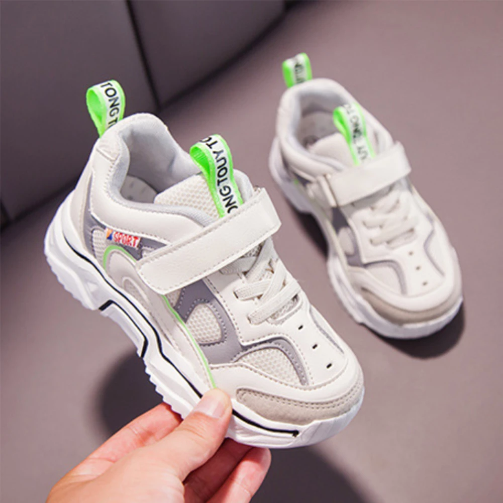 Daclay Shoes for Kids Boys Girls Sneakers Breathable Leather Mesh Material Autumn Winter Wear for Kids