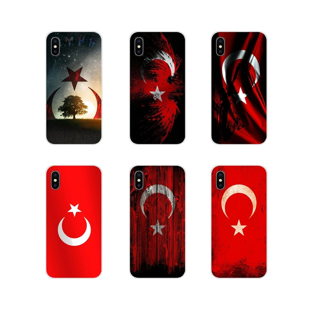 Прозрачные мягкие чехлы с красным флагом для Huawei G7 G8 P7 P8 P9 P10 P20 P30 Lite Mini Pro P Smart Plus 2017