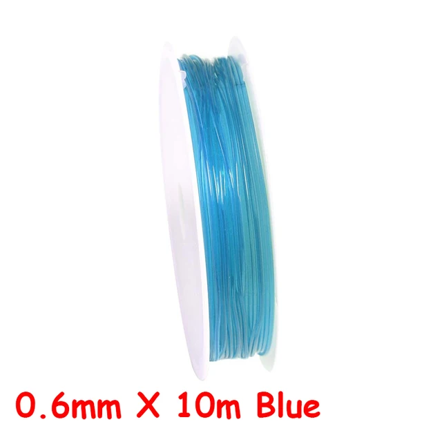 100M Plastic Crystal DIY Beading Stretch Cords Elastic Line Jewelry Making Supply Wire String jeweleri thread String Thread 0.6mm X 10m Blue