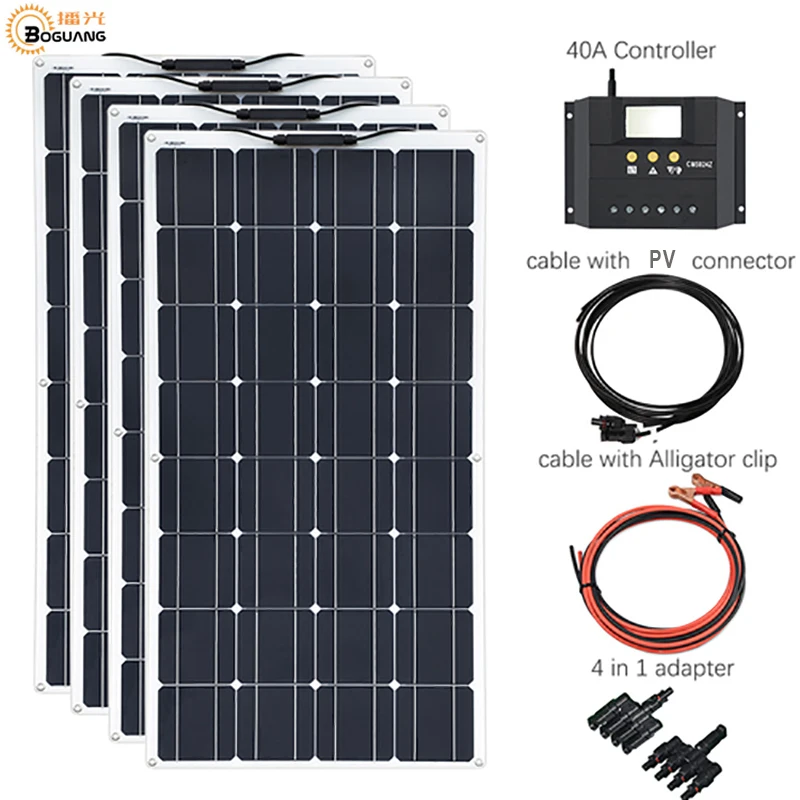 Solarpanel flexible Solarmodul 18V 100W Monokristallin Batterieladegerät