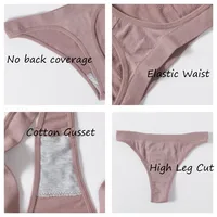 M-XL tongs pour femmes sans couture string culotte brésilienne sous-vêtements Sexy slips en coton taille basse tongs dames Lingerie 6