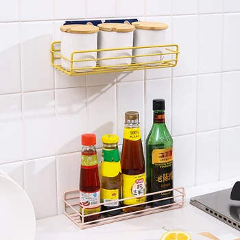 

Bathroom Wrought Iron Storage Rack Free Punching Bathroom Wall Hanging Hanging Basket Toilet Wrought Iron Storage Rack