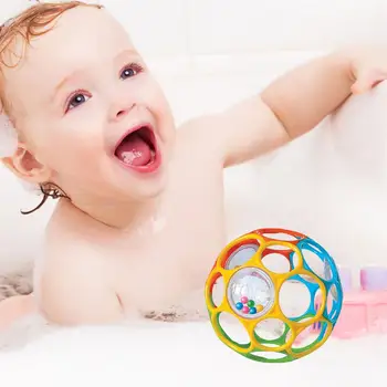 Baby Ball Infant Toy - Educational Rattle Toy For 6 Month Old Easy-Grasp Interactive Tummy Time Baby Toy For Indoor Outdoor Boys 2