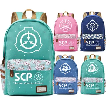 

F4903 Halloween Letter Monster SCP Children Schoolbag Girls School bag Women Bagpack Teenagers Canvas Lady Femme Backpack
