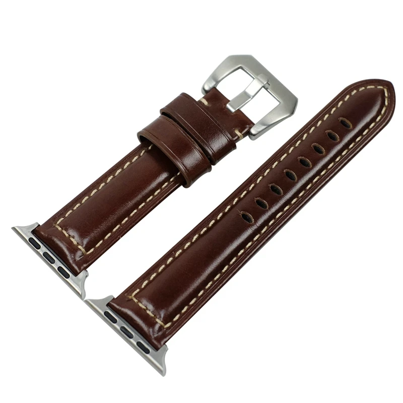 

Leather Adjustable Smart Bracelet Wrist Strap Watch Band Replacement for Iphone Series 1/2/3 38Mm Smartwatch Belt