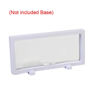 

Fashion ABS Cases Displays Square 3D Albums Floating Frame Holder Black White Coin Box Jewelry Display Show Case For Wedding