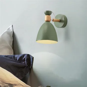 

Macarons Night Light Nordic Bedside LED Wall Lamp Living Room Bedroom Simple Modern Creative Study Aisle Wall Lamp Home Decor