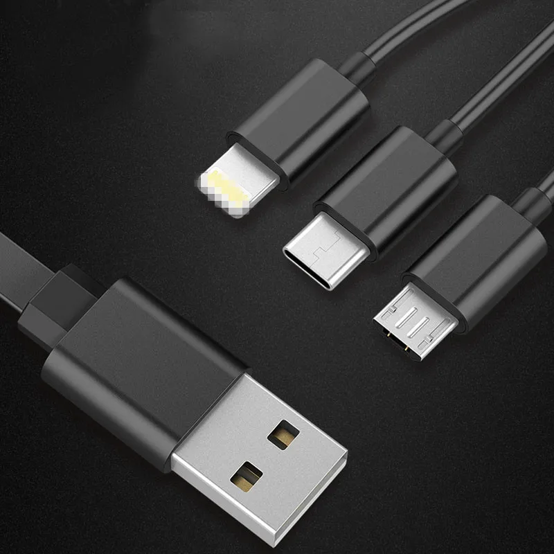 50 шт Заказные продукты Быстрая зарядка Многофункциональный 3 в 1 usb кабель