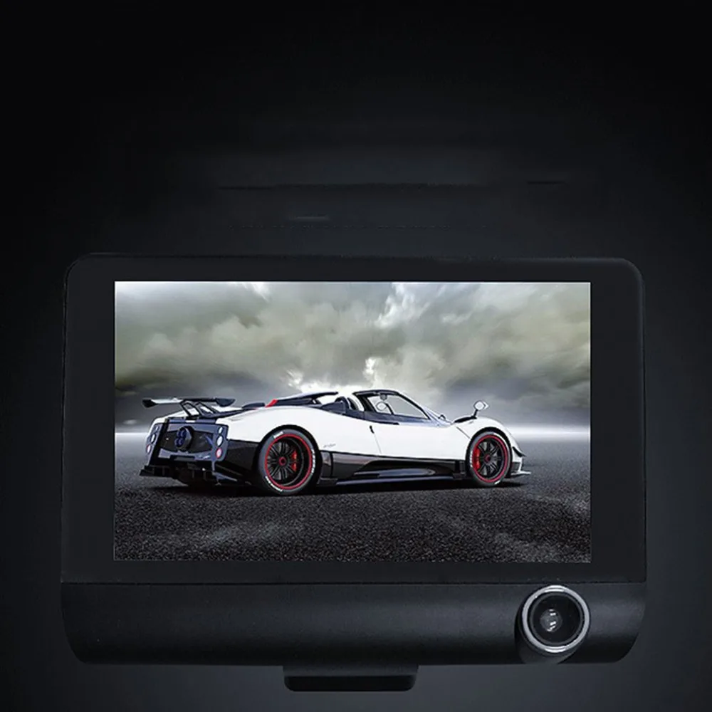 Универсальный Автомобильный видеорегистратор 3 камеры s объектив Dash камера двойной объектив с камерой заднего вида видео Dvr рекордер Dash Cam