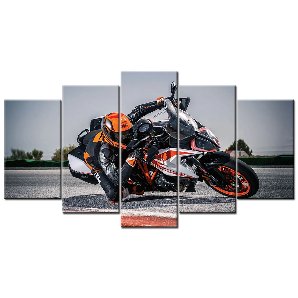 

Картины на холсте Super Duke с изображением мотоцикла, 5 шт., современный постер, Настенная картина для домашнего декора, 1290