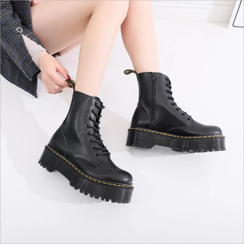 Flat platform boots Clearance