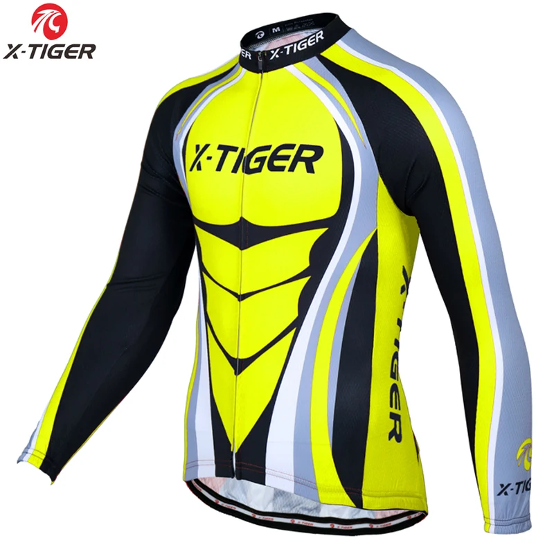 Winter Men Jersry X-TIGER зимний термальный флисовый Трикотажный костюм для велоспорта с длинным рукавом, костюм для велоспорта, одежда для велоспорта для мужчин - Цвет: Winter Men Jersry