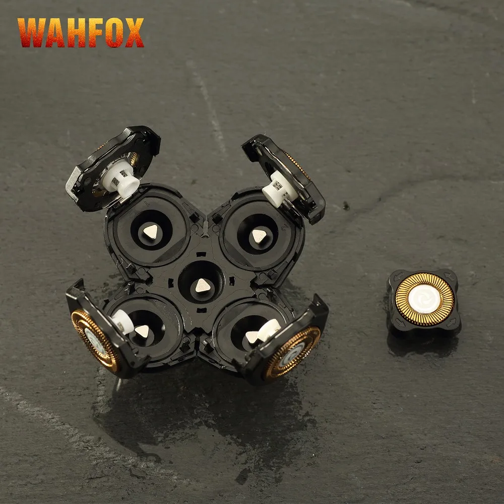 WAHFOX Replacement Electric Shaver Stainless Steel Blade 5 Cutter Floating Head Spare Razor Blades_voghion.com