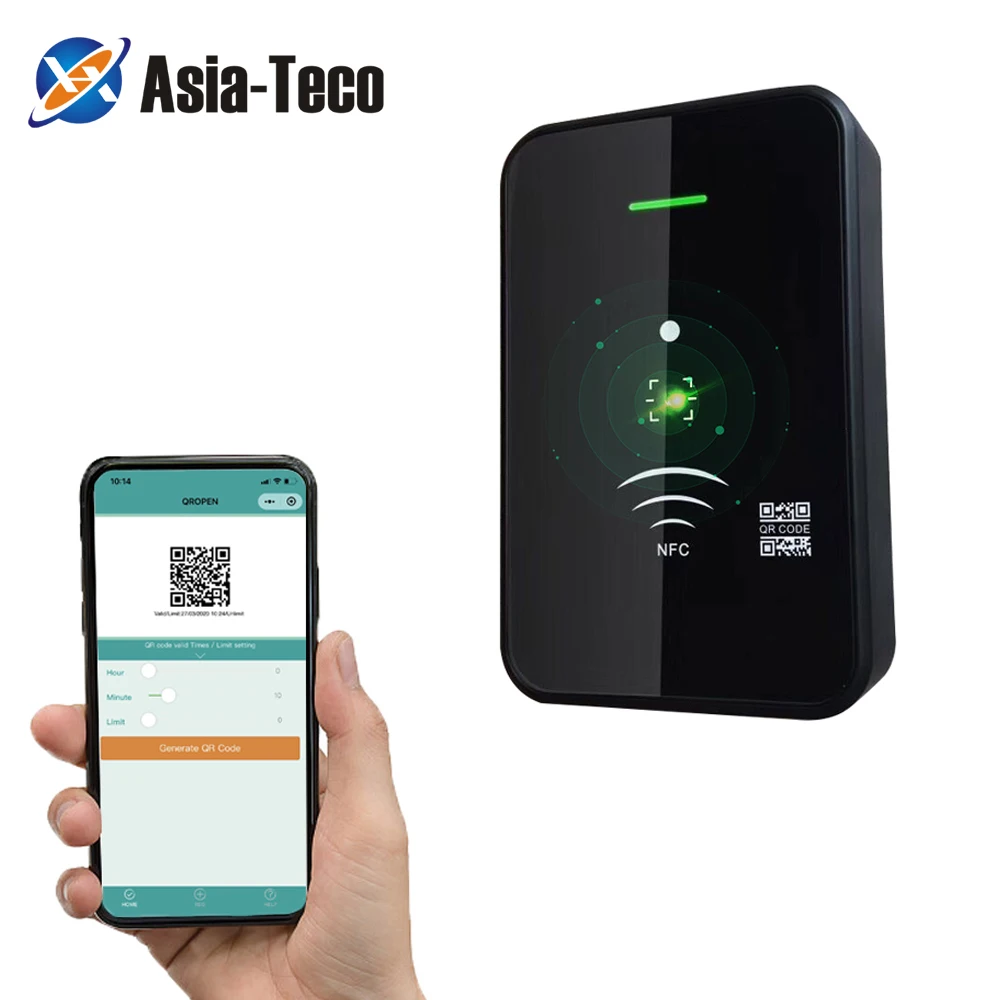 

barcode Qr code reader access control reader 13.56Mhz IC card reader RS232 RS485 Wiegand 26 34 TTL 20000 user wechat free SDK