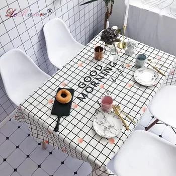 

LeRadore Plaid Print Decorative Table Cloth Pure Linen Tablecloth Dining Table Cover for Kitchen Home Decor 140cm*200cm