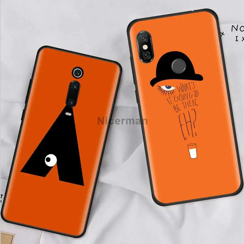 Заводной оранжевый чехол для Xiaomi Redmi Note 9S 9 Max 7 8 8T K30 задний зум K20 Pro Черный