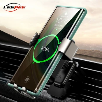 

LEEPEE Car Mount Cell Phone Holder Wireless Fast Charger 15W QI Standard Universal For iPhone Huawei Xiaomi Auto Accessories