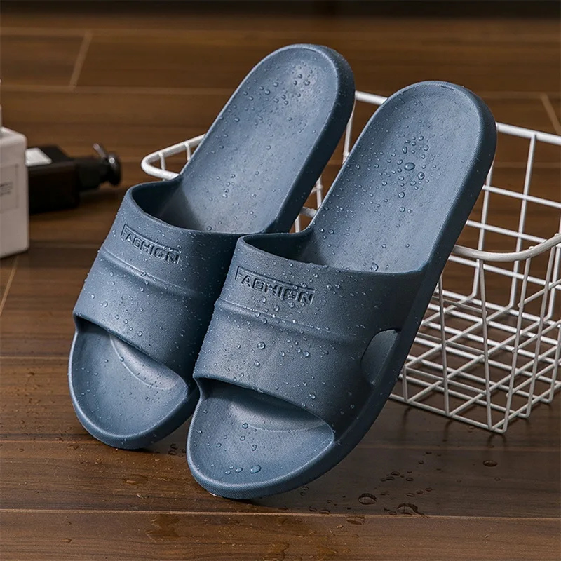 Zapatillas de interior suaves y cómodas para hombre y mujer, chanclas antideslizantes con fugas de secado rápido, suela gruesa, zapatos integrados de Eva, 2021