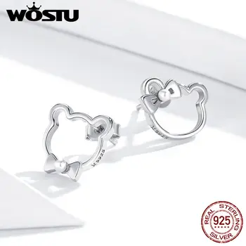 

WOSTU 925 Sterling Silver DIY Fairy Tale Earring studs Cubic Zircon Clasps Fittings DIY Jewelry Making Accessories Earwire