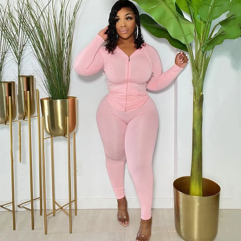 Ensemble Sweat à Capuche + Pantalon Femme SHUOYINYAO - Rose 4XL - Coupe Ample Confortable