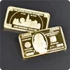 USA 100 Dollar Bullion 24k Gold Bar American Metal Coin Golden Bars USD with gift box ► Photo 3/3