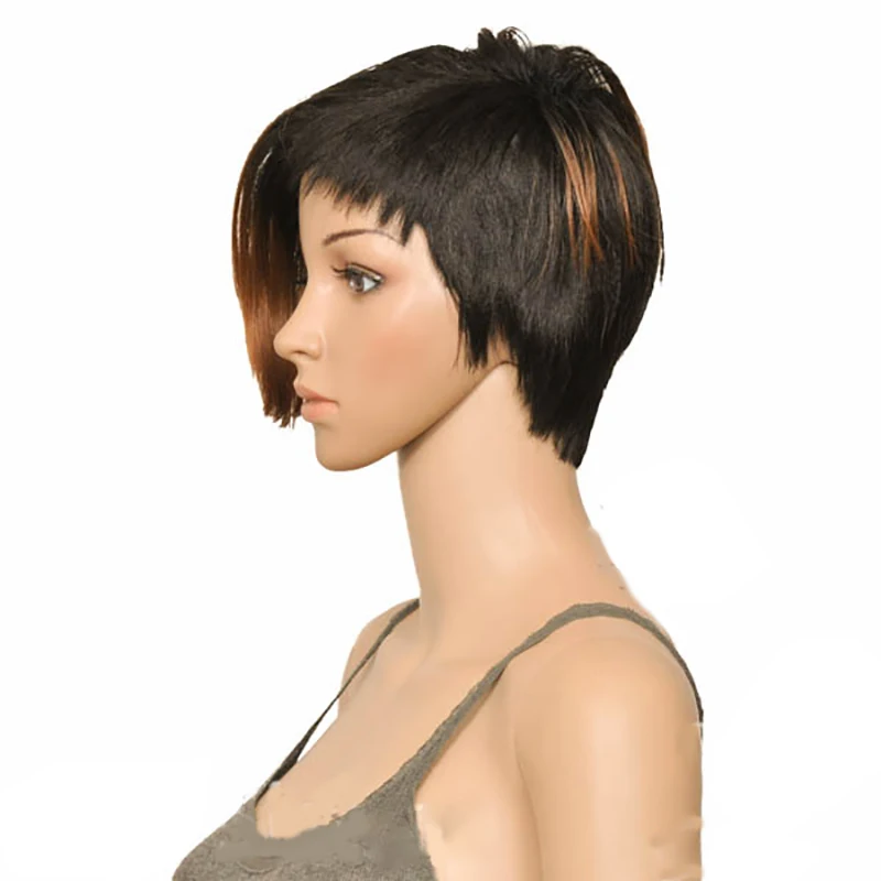 HAIRJOY синтетический парик для волос короткая бритва с длинной стороной взрыва 9 цветов