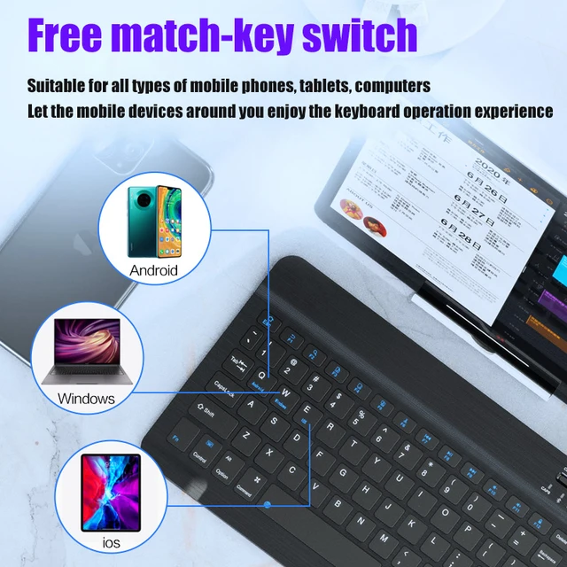 Tablet Wireless Keyboard For iPad Pro 2020 11 12.9 10.5 Teclado Bluetooth Keyboard Mouse For iPad 8th 7th Android IOS Windows 3