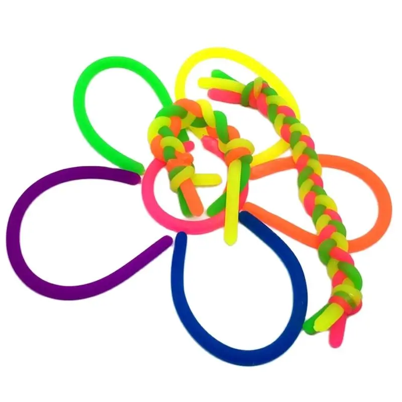 6 PCS Drawstring Toy DIY Braided Bracelet Decompression Soft Rubber Noodle Rope Party Favors Kid Birthday Giveaway Gift,Pinata 6 PCS Drawstring Toy DIY Braided Bracelet Decompression Soft Rubber Noodle Rope Party Favors Kid Birthday Giveaway Gift,Pinata