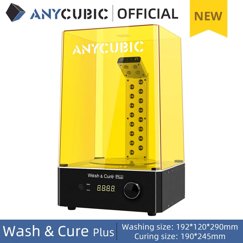 ANYCUBIC Wash Cure Plus 192mm*120mm*290mm Large Washing Size For Photon Mono X 6K 4K Photon Mono Resin 3d Printer impresora 3d