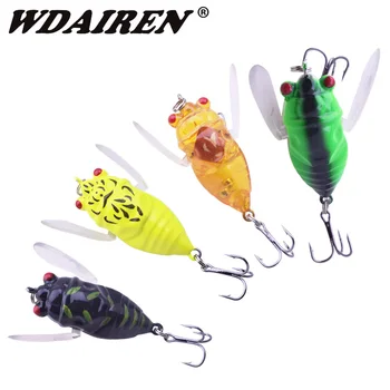4Pcs/Lot Mixed Colors Insect Fishing Lure Set 47mm 6g Topwater 1