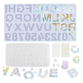 

DIY Casting Alphabet Mold,Letter Number Silicone Molds for Epoxy Resin Keychains,Cake Decoration,Soap,Chocolate Tools