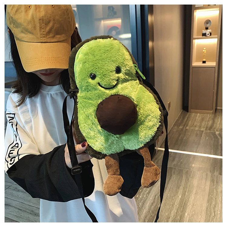 Small Crossbody Shoulder Bags For Girls Cute Cartoon Toast Toy Fruit Shape Avocado Wallet Designer Clear Purse And Handbags