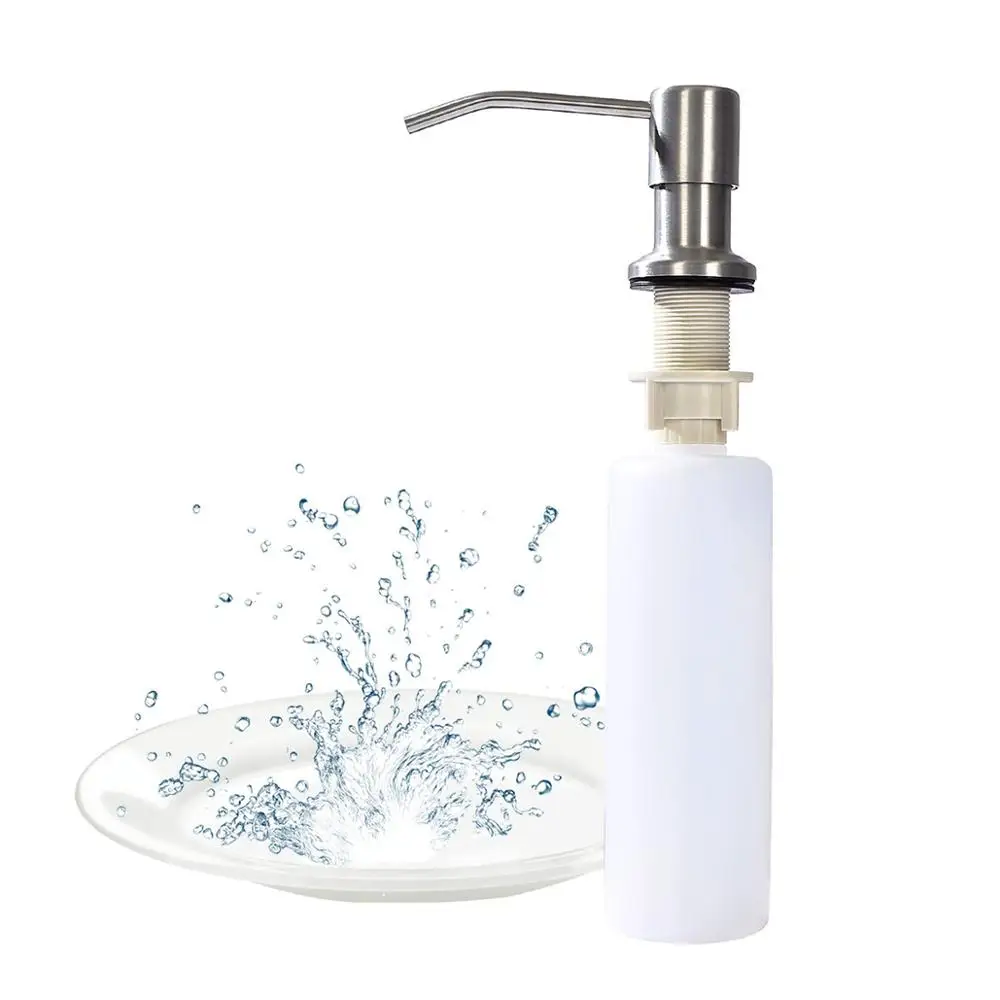 

300ML Stainless Steel Kitchen Sink Countertop Soap Dispenser Hand Soap Dispenser Pump Soap Dispenser Pump rotary Dispenser Tools