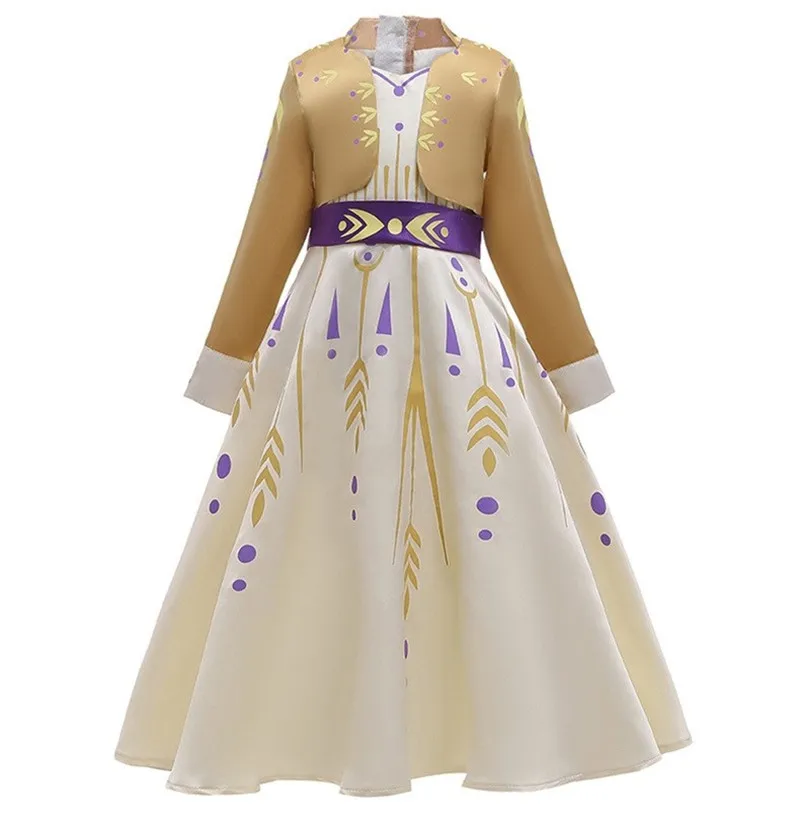 2020 Baby Girl Anna Elsa Princess Dress for Girls Halloween Carnival Party Dress up Birthday Costume Childen Clothing Vestidos