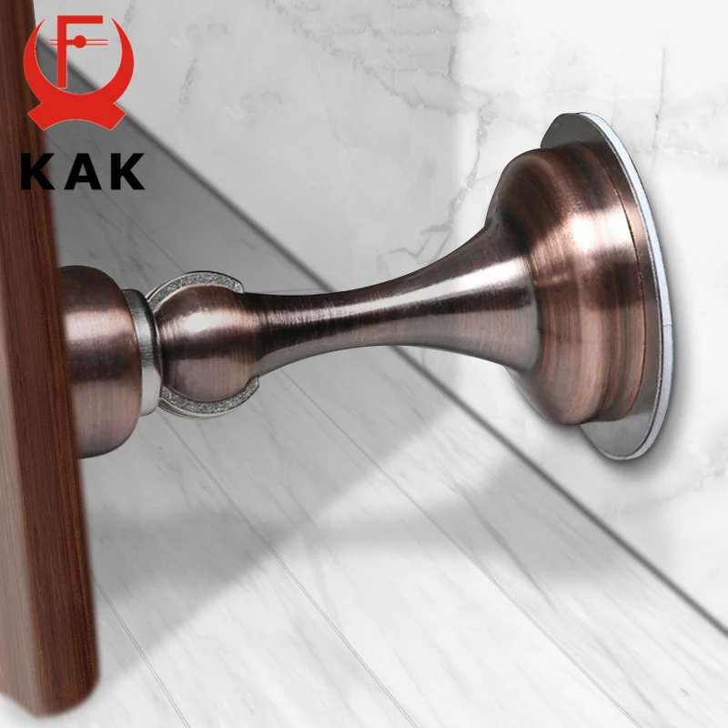 Door Stopper Magnetic Door Stopper KAK Stainless Steel Hidden Door Holders Catch Floor Wall Mounted Nail-free Doorstop Hardware