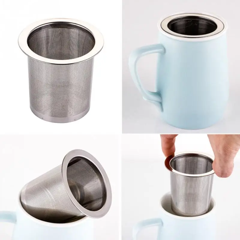 Нержавеющая сталь для заварки чая Серебряная сетка кухонные аксессуары безопасный плотный фильтр для чая для повторного использования травяные чайные Инструменты Аксессуары#137