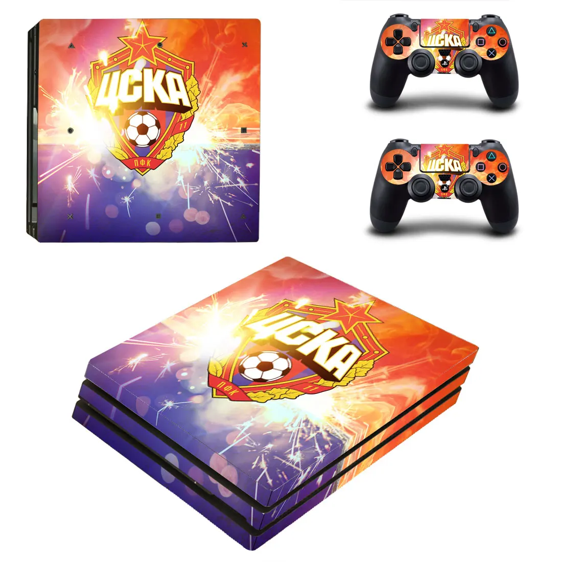 ЦСКА, PS4, PS4 Pro, наклейка, Play station, 4 кожи, наклейка для playstation 4, PS4 Pro, консоль и контроллер, кожа, винил