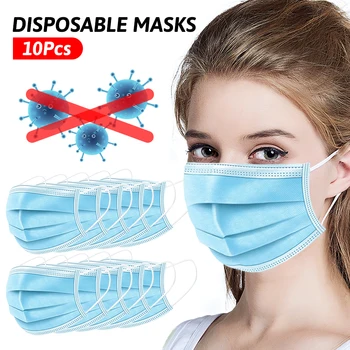 

500 PCS Disposable Masks Mouth Cover Face Eye Earloop Mask 3 Layer Ear Loop Masks Safety Breathable Mask Fast Shipping 24H