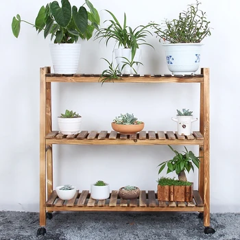 

Solid Wood Flower Shelf Multi-layer Simple Balcony Frame Green Fruit Plant Shelf Meat Outdoor Ground Spider Orchid White Flower