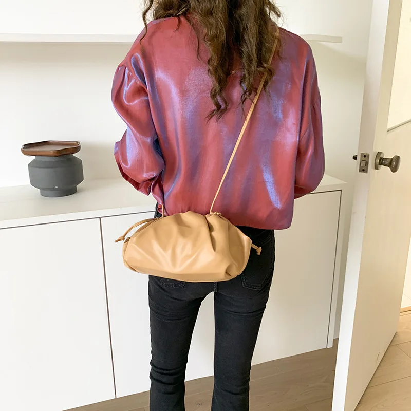 Женская простая сумка-мессенджер из пельменей, дизайнерская ретро модная облачная женская сумка через плечо, сумка-клатч