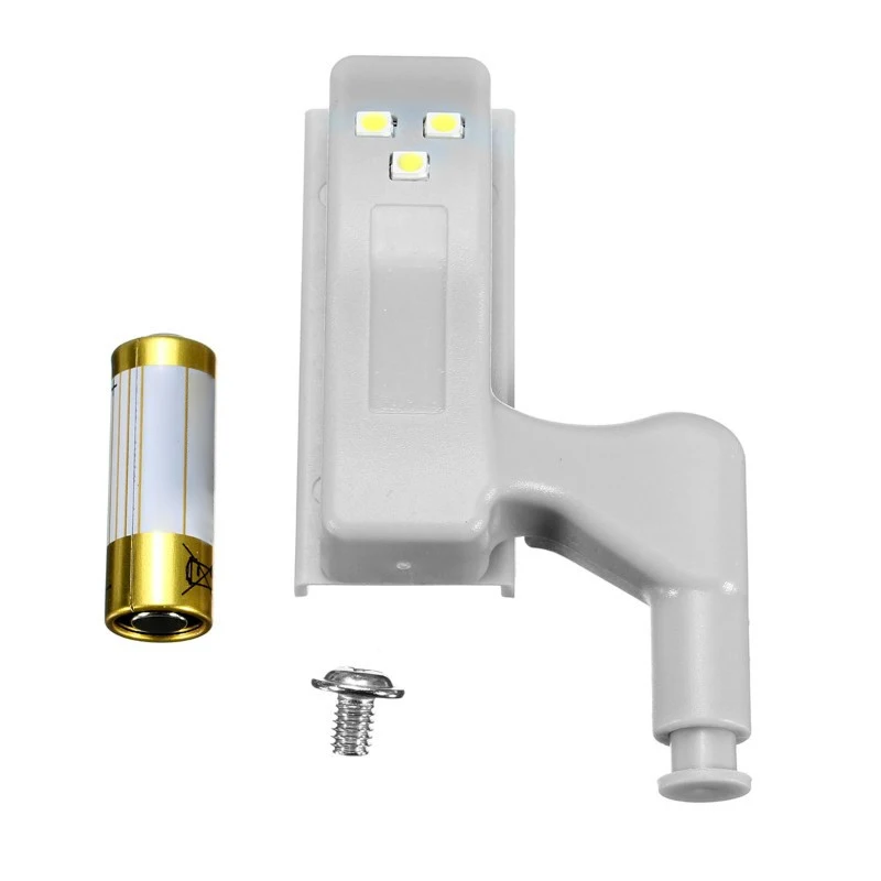 

MTGATHER 10Pcs/Pack LED Sensor Light Lamp Cabinet Hinges For Wardrobe Cupboard Home Kitchen Closet Universal Inner Sensor Light