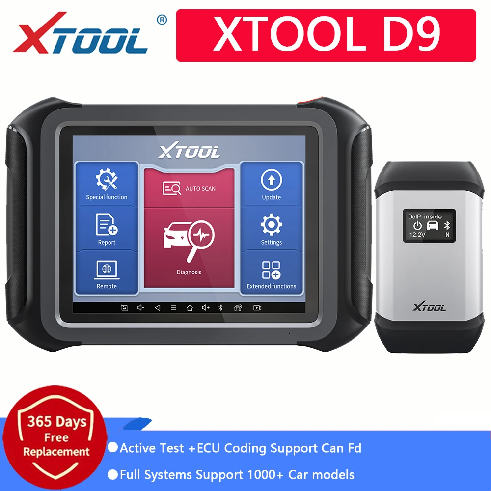 Xtool D9 Obd2 Diagnostic Scanner Tool Automotive Key Programmer Ecu