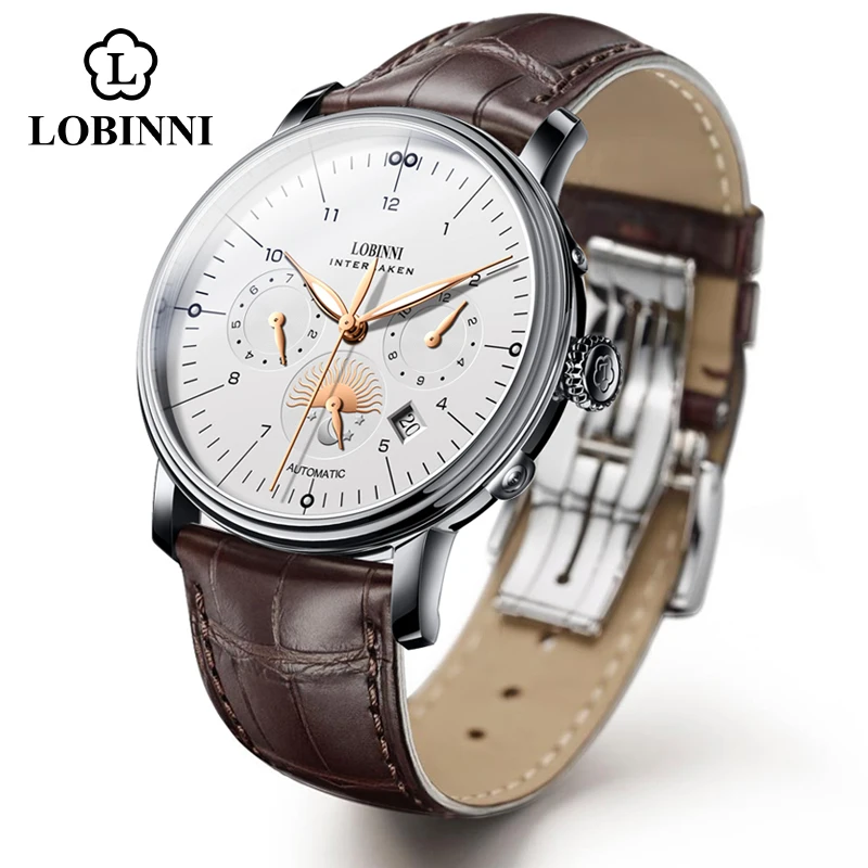

LOBINNI Switzerland Watch Men Luxury Brand Men Watches Automatic Mechanical Sapphire Watch Business and Fashion Waterproof 15008