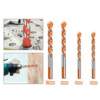 

4pcs Multifunctional Ceramic Glass Drilling Hole Alloy Drill Bit Set High Quality
